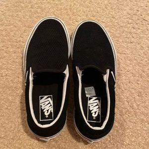 Vans slip on black and white size 7